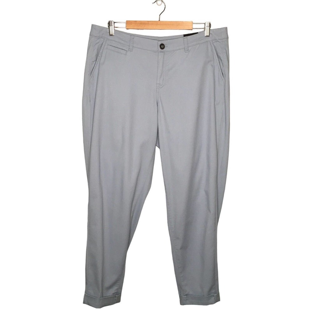 New Lane Bryant Boyfriend Low Rise Cuffed Chino Pants Slacks Womens Pale Blue 16